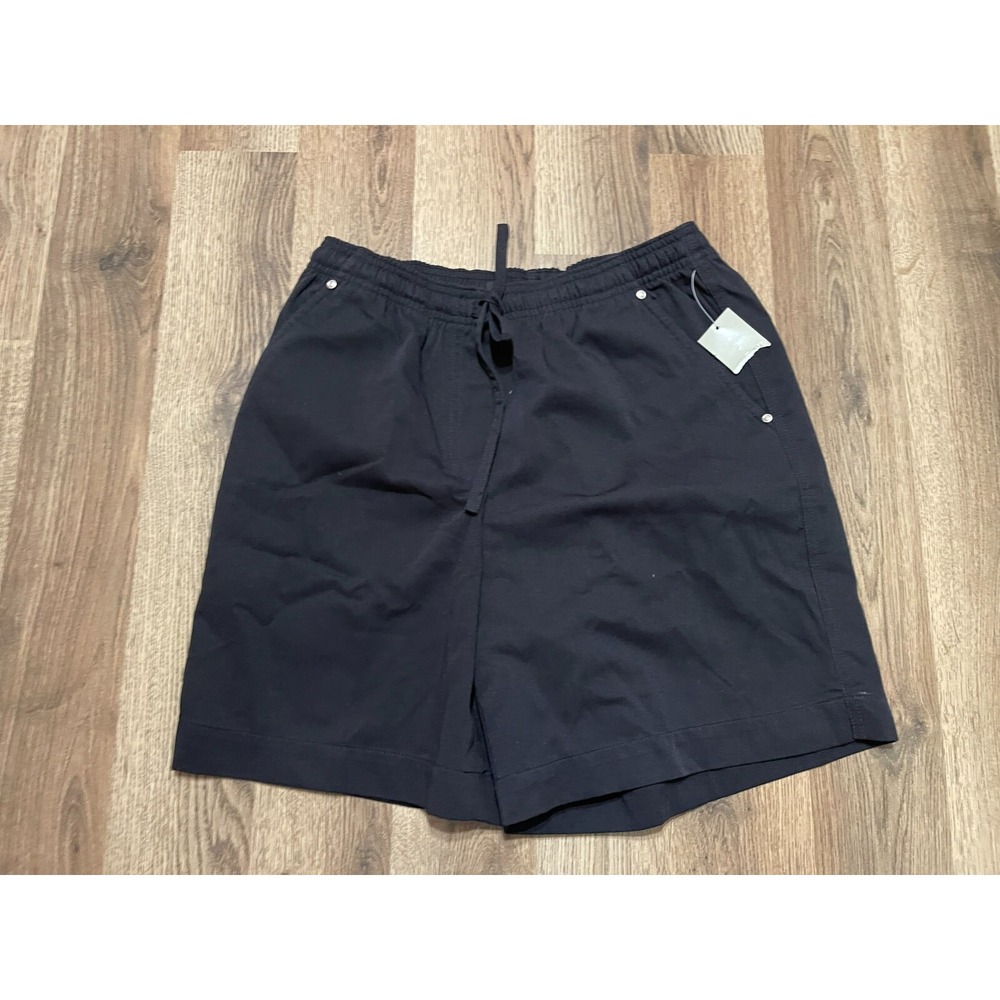 Studio Works Shorts, Women's Size 4P Petite, Black, Tie Waist